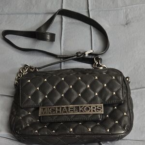 Michael Kors Black Studded Crossbody Bag